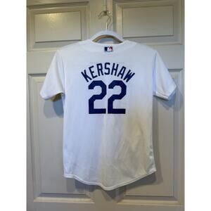 CLAYTON KERSHAW Los Angeles DODGERS MAJESTIC Cool Base Youth Medium Jersey
